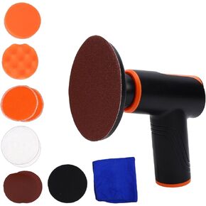 جهاز تلميع السيارة اللاسلكي، سرعة مزدوجة 1700 دورة في الدقيقة و2500 دورة في الدقيقة مع عبوتين بطارية 2000 مللي أمبير في الساعة و5 أنواع من أقراص التلميع، للتفصيل التلقائي بالشمع وتلميع الطلاء وإصلاح الخدوش (#1) in Kuwait