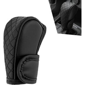 Car Gear Shift Cover, Anti-Slip Leather Shifter Cover Replacement, Breathable Stick Shift Knob Cover Protector, Universal Interior Protector Accessories for Most Cars Trucks SUVs (Red) in Kuwait