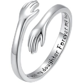 Sterling Silver Hug Ring for Women Hug Adjustable Promise Ring Jewelry for Your Loved One in Kuwait