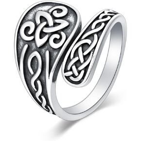 Vintage Spoon Rings 925 Sterling Silver Sunflower/Celtic Knot/Moon and Sun Thumb Rings Vintage Thumb Jewelry Gifts for Women in Kuwait