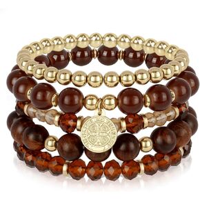 Purple Beaded Bracelet for Women Daisy Charm 7Pcs Bohemian Stackable Glass Stretch Bracelets Multilayered Letter Crystal Beads Bracelets Set Acrylic Tube Bangle Summer Jewelry Gift for Teens in Saudi Arabia