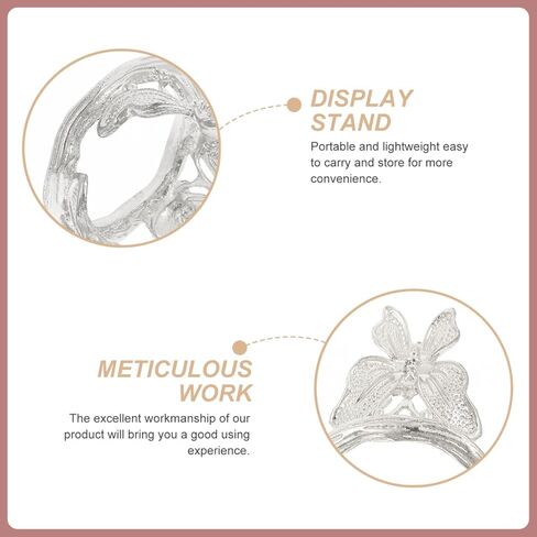 Didiseaon 2 Pcs Crystal Ball Stands, Silver Butterfly Sphere Display Holders, Metal Alloy Base Rack for Gazing Egg Desktop Decor in Saudi Arabia