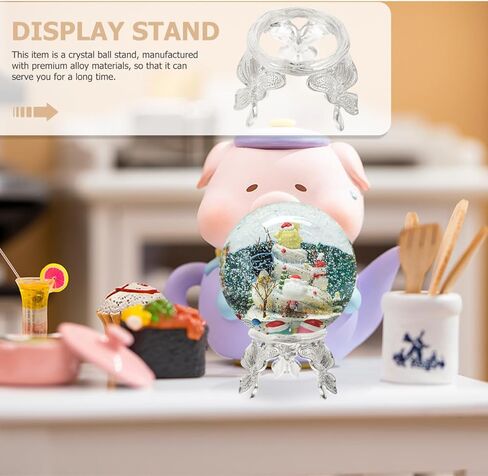 Didiseaon 2 Pcs Crystal Ball Stands, Silver Butterfly Sphere Display Holders, Metal Alloy Base Rack for Gazing Egg Desktop Decor in Saudi Arabia