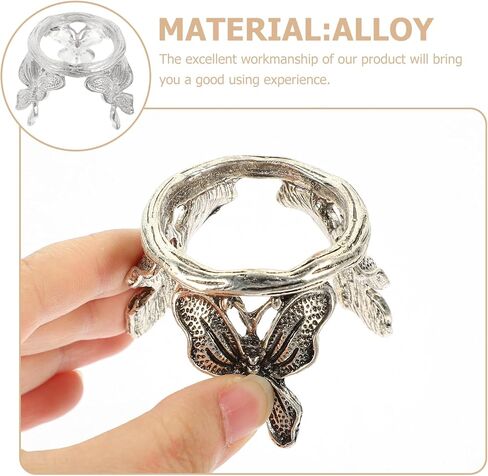 Didiseaon 2 Pcs Crystal Ball Stands, Silver Butterfly Sphere Display Holders, Metal Alloy Base Rack for Gazing Egg Desktop Decor in Saudi Arabia