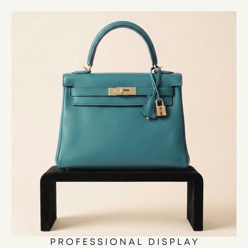 Black Velvet Display Risers Set of 3 - Non-Slip Cologne Organizer for Men, Collectibles and Purse Display, Handbag and Vanity Shelf, Watch and Jewelry Holder, Perfume Stand, Table Riser for Vendors in Kuwait