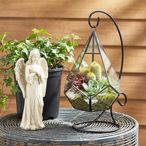 16 Pcs Ornament Display Stands, 9 Inch Black Iron Hanging Stand Rack Holder for Christmas Halloween Decoration, Glass Ball Holder for Hanging Plant Home in Kuwait