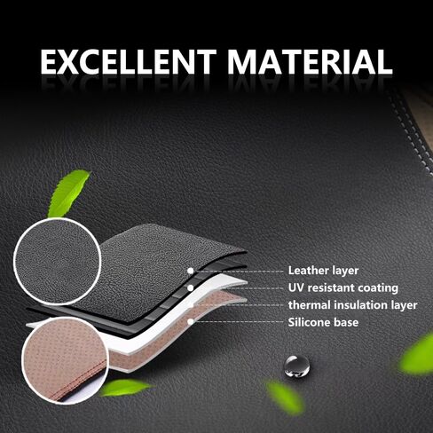 Car Dashboard Cover Mat Carpet Compatible for 2022 2023 2024 2025 Infiniti QX60 Without Heads Up Display Dash Mat Sunshade Windshield Glare Black Leather in Kuwait