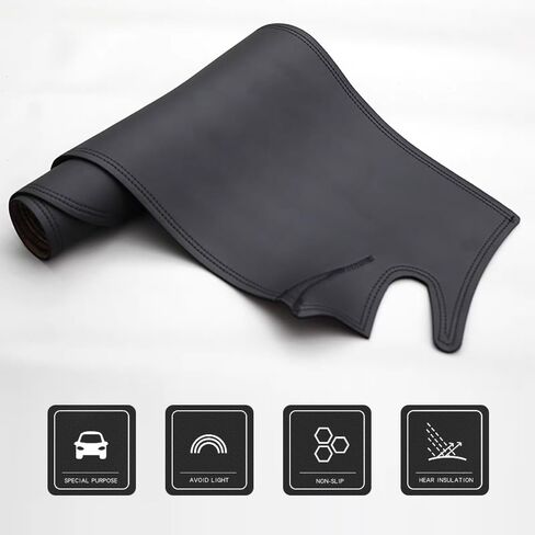 Car Dashboard Cover Mat Carpet Compatible for 2022 2023 2024 2025 Infiniti QX60 Without Heads Up Display Dash Mat Sunshade Windshield Glare Black Leather in Kuwait
