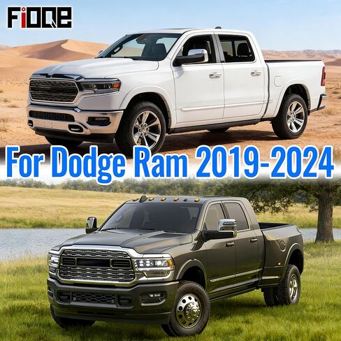 أغطية مقاعد من القماش المركب عالي الكثافة لسيارة Dodge Ram 2500 1500 3500 2019 2020 2021 2022 2023 2024، مجموعة كاملة مقاومة للماء ومبطنة بالفوم من الأمام والخلف، سهلة التركيب والتنظيف - رمادي in Kuwait