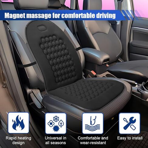 YoRise Car Seat Protector Cover, Magnetic Bubble Automotive Seat Covers, Breathable Comfortable Car Front Seats Covers Full Set, Fit for Most Cars, SUVs, Trucks (Black) in Saudi Arabia