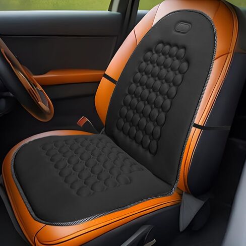 غطاء حماية مقعد السيارة YoRise، أغطية مقاعد السيارة ذات الفقاعات المغناطيسية، مجموعة كاملة من أغطية مقاعد السيارة الأمامية المريحة القابلة للتنفس، تناسب معظم السيارات وسيارات الدفع الرباعي والشاحنات (أسود) in Kuwait