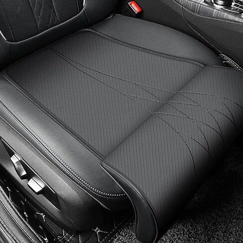 وسادة دعم لتمديد ساق مقعد السيارة لمعظم السيارات Ford F Chevy Silverado/GMC Sierra - مسند للساق أثناء السفر مصنوع من جلد نابا الجديد (أسود) in Kuwait
