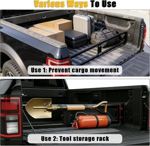 مقسم سرير الشاحنة العالمي متوافق مع تشيفي سيلفرادو جي ام سي سييرا فورد بيك اب شاحنة سرير قابل للتعديل وقابل للطي مدير منظم البضائع بدون حفر in Kuwait