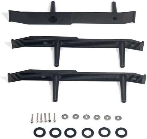 طقم دعامة لوحة زخرفة الباب الخلفي باللون الأسود غير اللامع يناسب 1987-1996 Ford F150/F250/F350، استبدل E7TB-9942502 E7TB-9942596 E9TB-994250 E9TB-9942596 in Kuwait