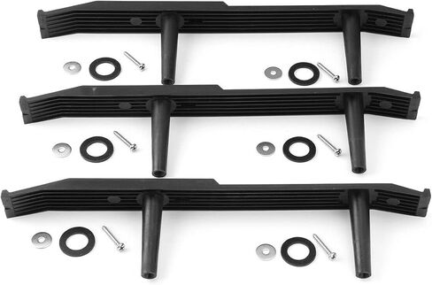 طقم دعامة لوحة زخرفة الباب الخلفي باللون الأسود غير اللامع يناسب 1987-1996 Ford F150/F250/F350، استبدل E7TB-9942502 E7TB-9942596 E9TB-994250 E9TB-9942596 in Kuwait