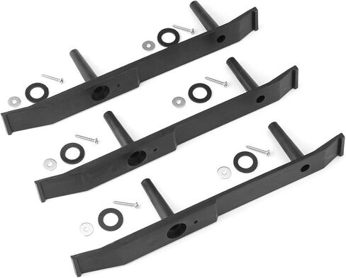 طقم دعامة لوحة زخرفة الباب الخلفي باللون الأسود غير اللامع يناسب 1987-1996 Ford F150/F250/F350، استبدل E7TB-9942502 E7TB-9942596 E9TB-994250 E9TB-9942596 in Kuwait