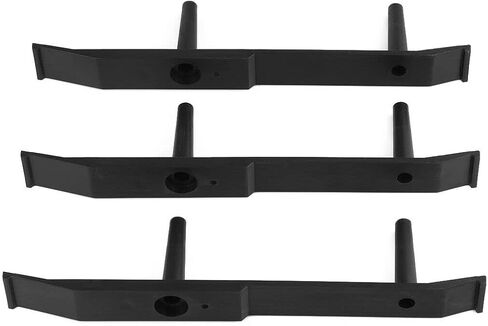 طقم دعامة لوحة زخرفة الباب الخلفي باللون الأسود غير اللامع يناسب 1987-1996 Ford F150/F250/F350، استبدل E7TB-9942502 E7TB-9942596 E9TB-994250 E9TB-9942596 in Kuwait