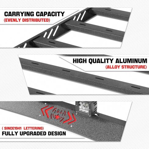 Roof Rack Cargo Basket Compatible with 1997-2006 Jeep Wrangler TJ, Heavy-Duty Roof Rack Crossbars Cargo Basket with 4PCS LED Lights (Hard Top Only) in Kuwait