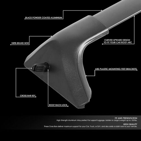 Auto Dynasty Roof Rack Cross Bars Compatible with 2016-2021 Lexus LX570, 165lbs Rooftop Cargo Bars Aluminum Anti-Corrosion Roof Rails for Luggage Bike Kayak Racks in Saudi Arabia