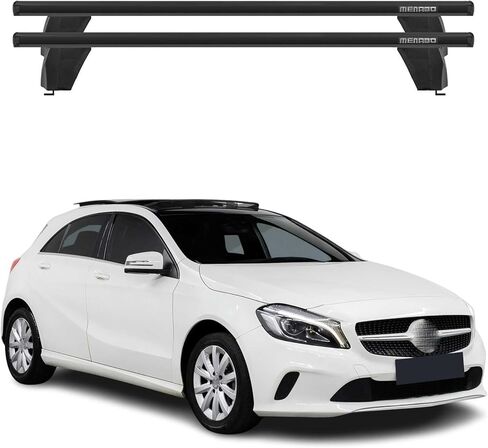 OMAC Roof Rack Cross Bars for Mercedes A Class W176 Hatchback 2013-2018 Lockable 165Lbs Aluminium Silver 2Pcs fits Cargo Carriers Kayak Canoe Bike Snowboard in Saudi Arabia