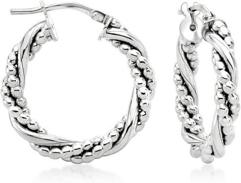 روس سيمونز الإيطالية الفضة الاسترليني الملتوية الخرزة هوب in Kuwait