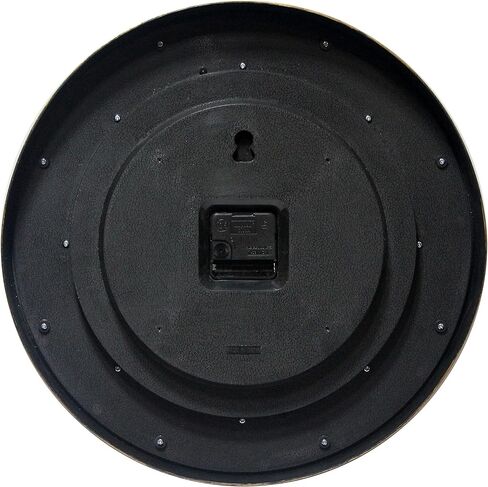 Infinity Instruments 16 inches Ruche Antique Industrial Brushed Distressed Frame Non-Ticking Silent Battery Operated Easy to Read Wall Clock for Living Room, Bedroom, Kitchen, Home, Silver & Gold in Kuwait