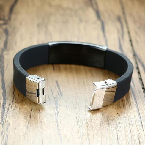 Bible Verse Isaiah 6:8 Bracelets - 2Pcs Inspirational Isaiah 6 8 Cuff Bracelet with Cross Symbol Christian Jewelry Silicone Wristband with Bible Quote For Men Women in Saudi Arabia