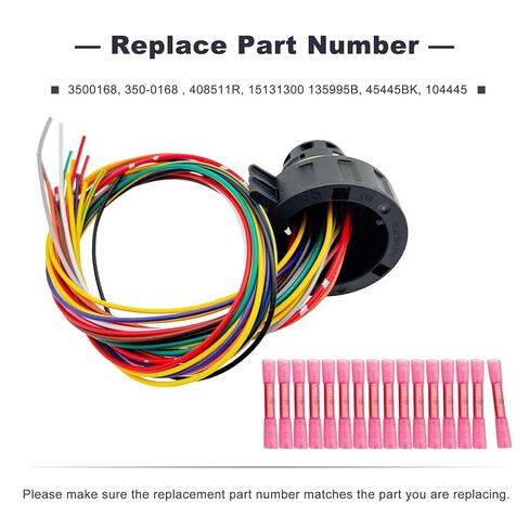 External Harness Repair Kit Fits for Chevy GMC 6L80E 6L90E Transmission 6R60 6R80 6R75 Automatic Transmission Wiring Plug in Connector TCM T43 Harness Pigtail Repair Replace 1292813 350-0168 in Kuwait