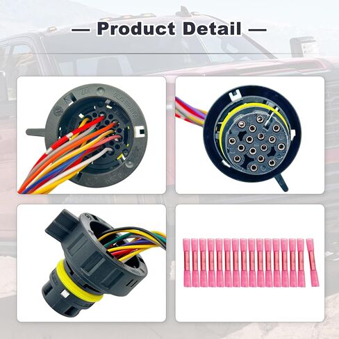 External Harness Repair Kit Fits for Chevy GMC 6L80E 6L90E Transmission 6R60 6R80 6R75 Automatic Transmission Wiring Plug in Connector TCM T43 Harness Pigtail Repair Replace 1292813 350-0168 in Kuwait