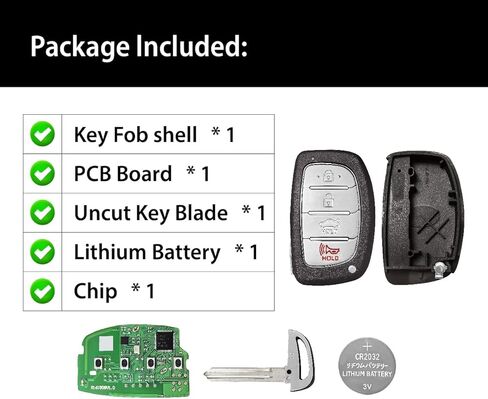 Replacement for 2019 2020 Hyundai Elantra Key Fob Remote Control CQOFD00120 4 Buttons 434MHz in Saudi Arabia