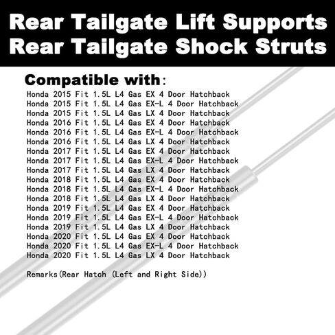 Tailgate Rear Hatch Lift Supports Shock Struts Compatible with Fit 2015 2016 2017 2018 2019 2020 15 16 17 18 19 20 Hatchback Replace 74870T5RA01(2PC Set) in Kuwait
