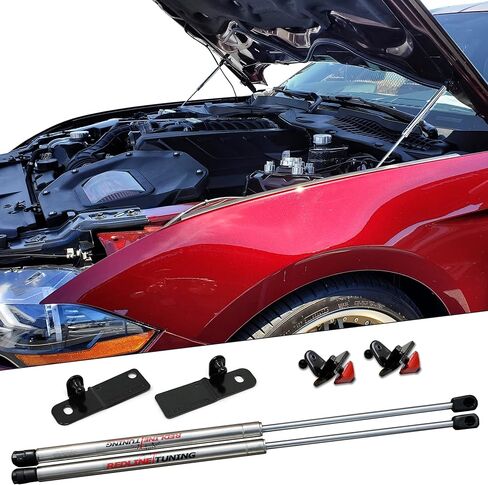Redline Tuning 21-11035-03 Hood QuickLIFT Elite Bolt-in System Compatible with Ford Mustang 2015-2023 (Stainless Steel Struts) in Saudi Arabia