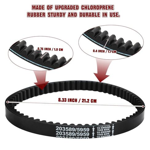 4 قطع 30 سلسلة 203589/5959 حزام محرك Go Kart، حزام محرك محول عزم الدوران لـ Manco 5959، Comet 203589 Kartco 7628، Coleman KT196، Murray 12-8487، محرك Ken-bar Karts 5HP-7HP، Comet 30 Series TAV2 in Kuwait