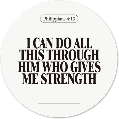 Inspirational Bible Verse Round Mouse Pad, Christian Scripture Quotes Mousepad, Bible Non-Slip Base Desktop Protection Mouse Mat for Computer Home Office, 8.7x8.7 Inches in Kuwait