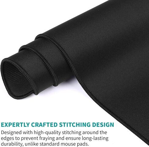 لوحة ماوس ألعاب كبيرة مقاس XXL 35.4 × 15.7 بوصة - لوحة مكتب ممتدة كبيرة الحجم مع قاعدة غير قابلة للانزلاق، لوحة ماوس ذات حواف مخيطة، سطح أملس للوحة المفاتيح والماوس والمكتب والألعاب والعمل in Kuwait