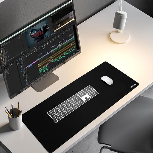 لوحة ماوس ألعاب كبيرة مقاس XXL 35.4 × 15.7 بوصة - لوحة مكتب ممتدة كبيرة الحجم مع قاعدة غير قابلة للانزلاق، لوحة ماوس ذات حواف مخيطة، سطح أملس للوحة المفاتيح والماوس والمكتب والألعاب والعمل in Kuwait