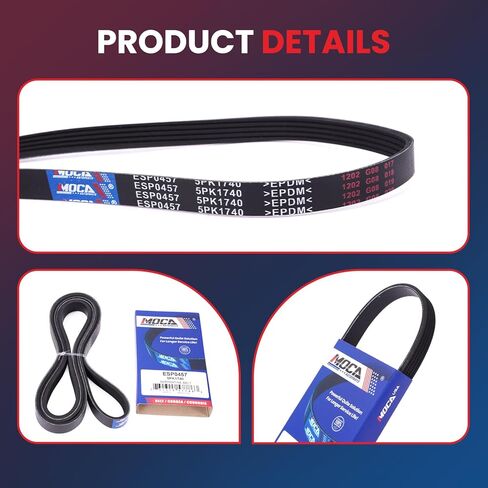 MOCA 5PK1740 Serpentine Belt Fit for Chevrolet 2016-2023 Malibu 1.5L, for Cadillac 2013-2015 ATS 2.0L 2.5L, for GMC 2015 Canyon 2.5L in Saudi Arabia