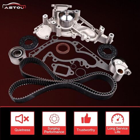 طقم حزام توقيت المحرك ث/مضخة مياه مناسبة لكزس لـ LS400/LS400 4.0L 1998-2000 لتويوتا لتندرا 4.7L 2000-2009 لـ 4 عداء 4.7L 2003-2009 استبدال مؤقت اشتعال OEM - TBK298 in Saudi Arabia
