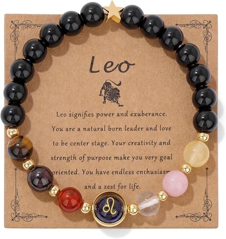 12 Constellations Healing Crystal Stone Beads Zodiac Bracelet Birthday Constellation Gifts for Women Men Horoscope Spiritual Jewelry Bracelet Gifts in Saudi Arabia