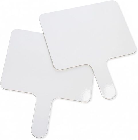 2PCS Dry Erase Answer Paddles with Handle, Handheld Double Sided Dry Erase Signs Mini White Boards Quick Response Board for Teaching Office Meeting Games Supplies in Kuwait