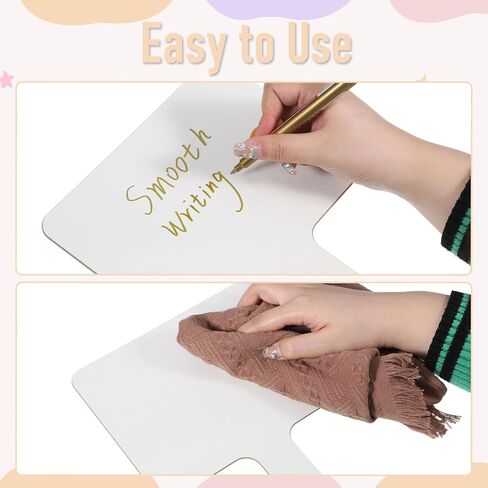 2PCS Dry Erase Answer Paddles with Handle, Handheld Double Sided Dry Erase Signs Mini White Boards Quick Response Board for Teaching Office Meeting Games Supplies in Kuwait