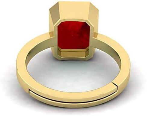 Natural Burma Ruby Gemstone 8.85 Carat Gold Pated birthstone Ring rectangle shape/stone ring/promise ring/gift ring for Men Or Women's in Saudi Arabia