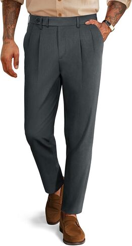 PJ PAUL JONES Men Trousers Vintage Tweed Pants Herringbone Pleated Pant in Saudi Arabia