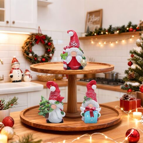 Hodao 3 مجموعة من تماثيل عيد الميلاد المبهجة لعيد الميلاد الاسكندنافية Tomte Gnomes تماثيل زينة عيد الميلاد للمنزل والشتاء وديكور العطلات وهدايا عيد الميلاد المصنوعة يدويًا للنساء in Kuwait