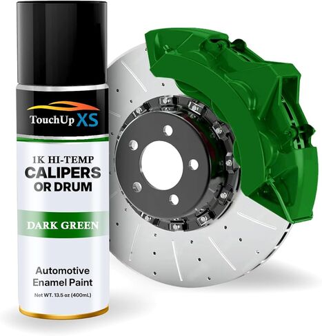 TouchupXS-High Temp Brake Calipers/Drums Enamel Coat 1K Dark Green-Aerosol in Kuwait