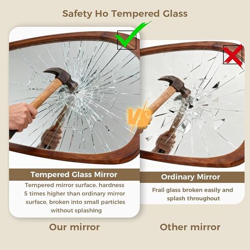 24x19 Inch Asymmetrical Mirror, Full Length Irregular Wall Mirror, Boho Decor for Bedroom, Mid Century Modern Floor Mirror for Living Room, Entryway and Hallway Decor in Kuwait