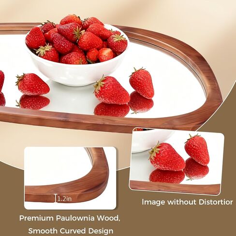 24x19 Inch Asymmetrical Mirror, Full Length Irregular Wall Mirror, Boho Decor for Bedroom, Mid Century Modern Floor Mirror for Living Room, Entryway and Hallway Decor in Kuwait