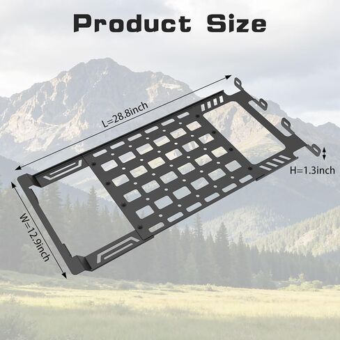 لوحة مولي لرف السقف الصلب لـ Wrangler JL JLU & Gladiator JT 2018-2025، رف سقف البضائع للوحة مولي العلوية، بدون حفر (ليس للجزء العلوي الناعم) in Kuwait