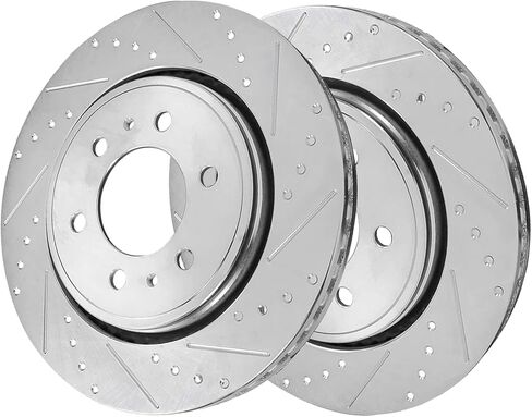 Front Brake Rotors for 2010 2011 2012 2013 2014 2015 2016 2017 2018 2019 2020 Ford F-150, 2007-2021 Expedition Lincoln Navigator Drilled and Slotted Brakes Replacement [13.78" Front Rotor] in Kuwait