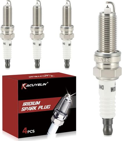 Iridium Spark Plugs Set of 4 Compatible with Hyundai Veloster Accent & Kia Soul Rio 2012 2013 2014 2015 2016 2017 2018 2019 L4 1.6L #92873,LZKR6AIX,93815,SILZKR6B10E in Kuwait
